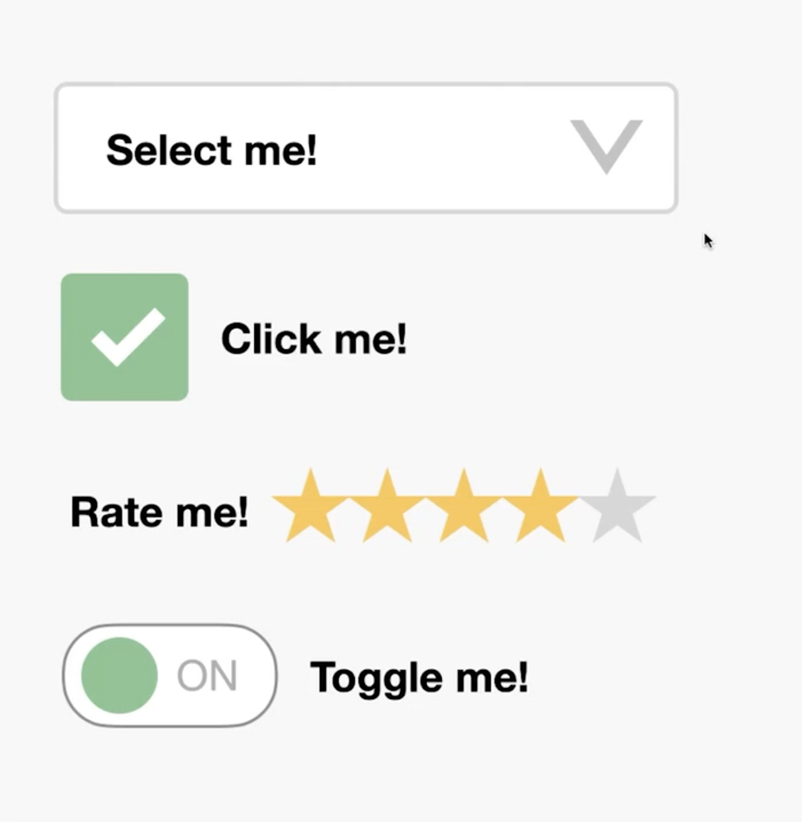 A form illustrating low contrast between colors in each element