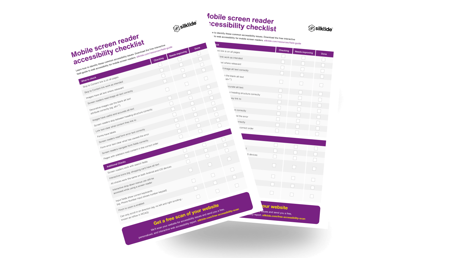 Web Accessibility Checklist Silktide