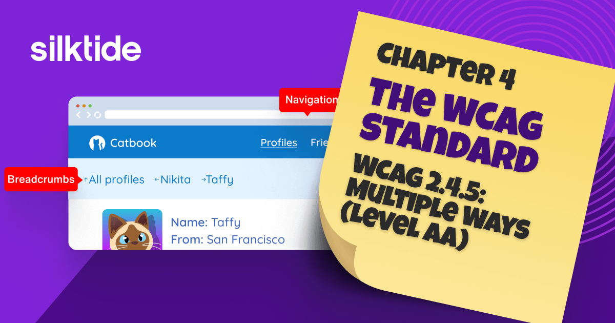 WCAG 2.4.5: Multiple Ways (Level AA) - Silktide